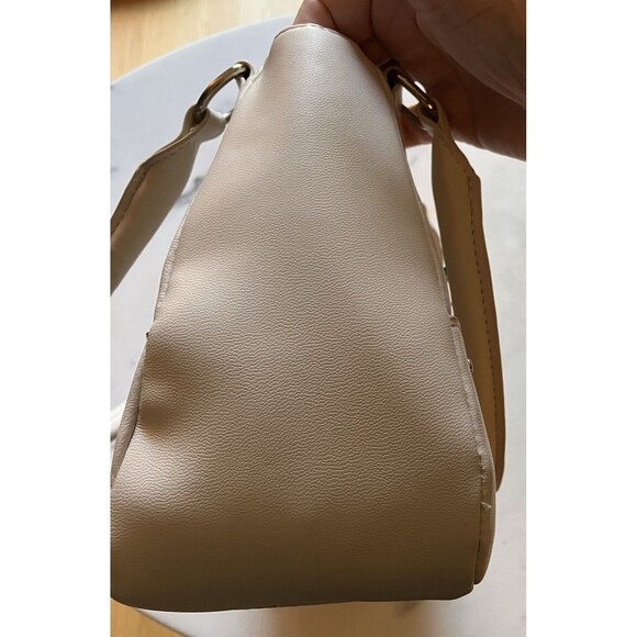 NWT Steve Madden Blisa Moto Shoulder Bag Cream Bone Logo MSRP $88 Small Flaw - Picture 12 of 16